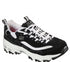 Pantofi sport, dama, SKECHERS D'LITES BIGGEST FAN 11930-BKW negru, piele intoarsa si piele ecologica