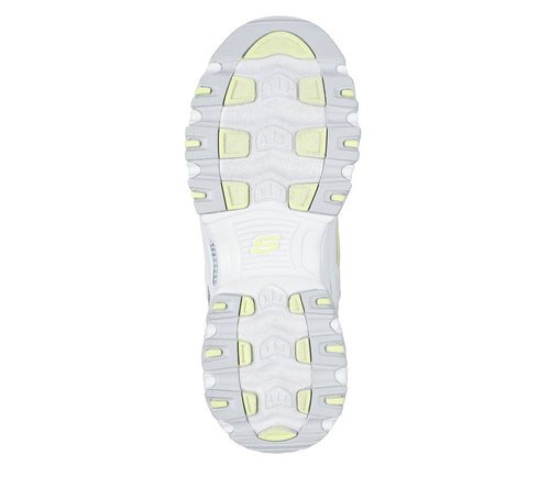 Pantofi sport, dama, SKECHERS D'LITES CHROMATIC 150246-WSLM alb, piele ecologica si textil