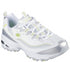 Pantofi sport, dama, SKECHERS D'LITES CHROMATIC 150246-WSLM alb, piele ecologica si textil