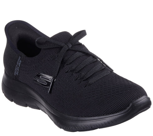 Pantofi sport, dama, SKECHERS SLIP-INS SUMMITS NEW DAILY 150263-BBK negru, textil