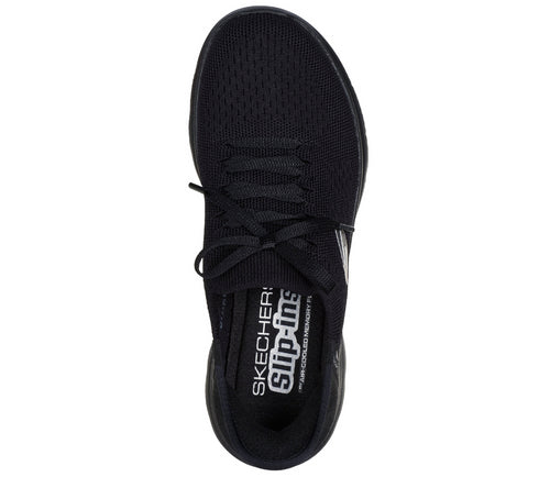 Pantofi sport, dama, SKECHERS SLIP-INS SUMMITS NEW DAILY 150263-BBK negru, textil