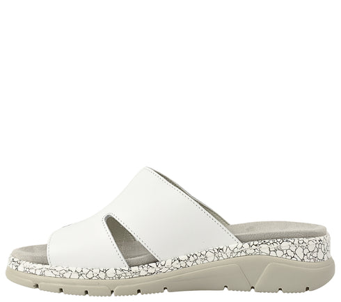 Papuci casual, dama, SUAVE AIR FUNCTION SYSTEM, 12521 alb, piele naturala