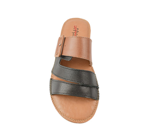 Papuci casual, dama, PASS COLLECTION, XA60016A negru, piele naturala