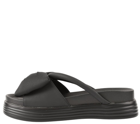 Papuci casual, dama, FORMAZIONE, TP637 negru, piele naturala