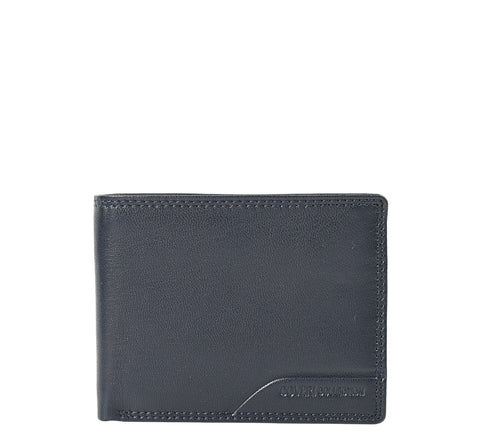 Portofel casual, barbati, COVERI, 808.292 bleumarin, piele naturala