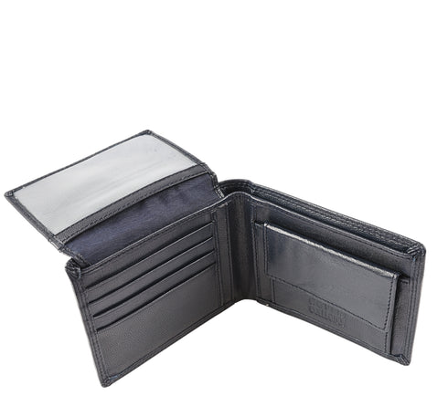 Portofel casual, barbati, COVERI, 808.292 bleumarin, piele naturala