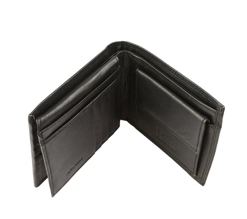 Portofel casual, barbati, COVERI, 808.292 negru, piele naturala