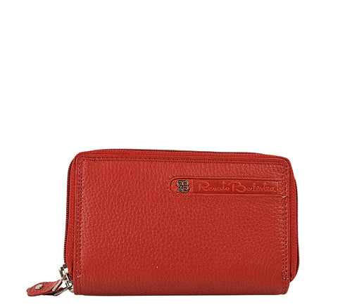 Portofel casual, dama, RENATA BALESTRA 2035, rosu, piele naturala