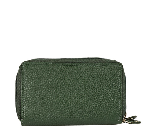 Portofel casual, dama, RENATA BALESTRA 2035, verde, piele naturala