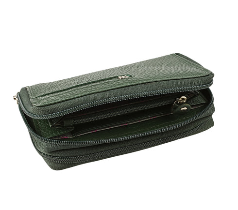 Portofel casual, dama, RENATA BALESTRA 2035, verde, piele naturala