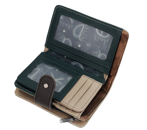 Portofel casual, dama, ANEKKE 41709-902, bej, piele ecologica