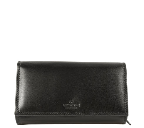 Portofel casual, dama, VALENTINI 407-155, negru, piele naturala