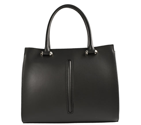 Poseta casual, dama, ADA SHOES, IOANA, negru, piele naturala