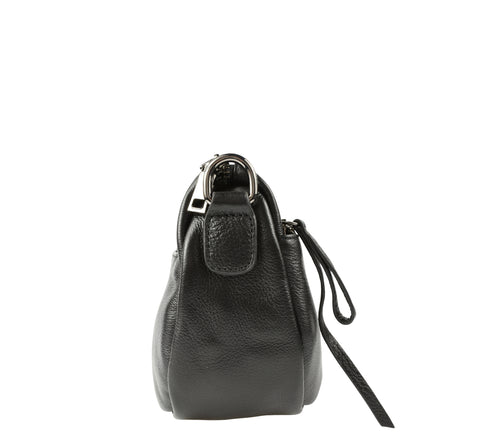 Poseta casual, dama, ADA SHOES, 2056, negru, piele naturala