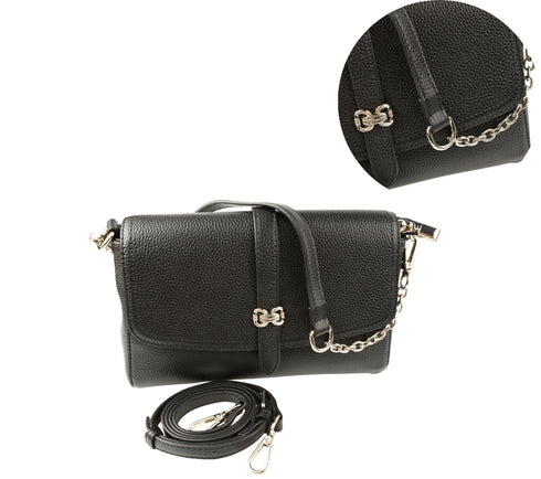 Poseta casual, dama, ADA SHOES, 28005, negru, piele naturala