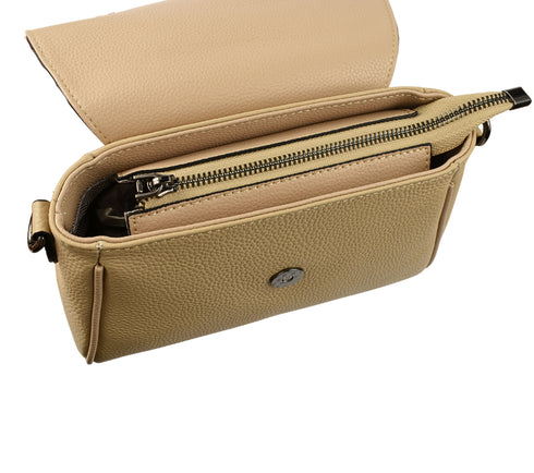 Poseta casual, dama, ADA SHOES, 28009, bej, piele naturala