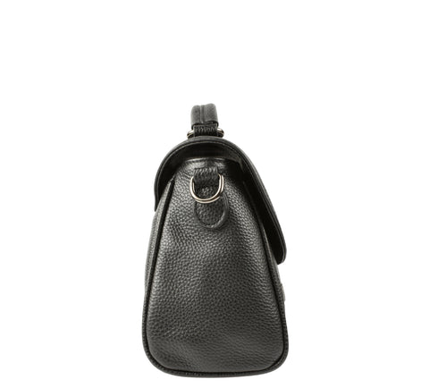 Poseta casual, dama, ADA SHOES, 28009, negru, piele naturala