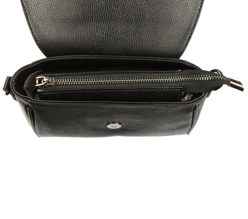 Poseta casual, dama, ADA SHOES, 28009, negru, piele naturala