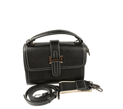 Poseta casual, dama, ADA SHOES, 3003, negru, piele naturala