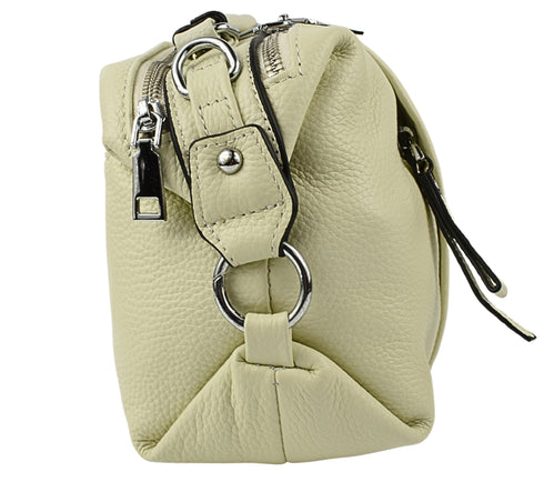 Poseta casual, dama, ADA SHOES, 3009, alb, piele naturala