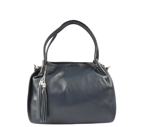 Poseta casual, dama, ADA SHOES, 58818, bleumarin, piele naturala