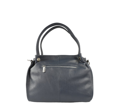 Poseta casual, dama, ADA SHOES, 58818, bleumarin, piele naturala