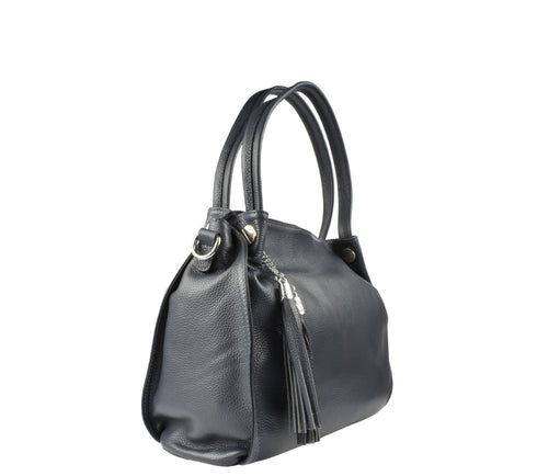 Poseta casual, dama, ADA SHOES, 58818, bleumarin, piele naturala