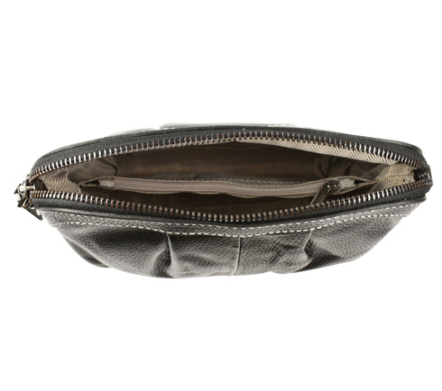 Poseta casual, dama, ADA SHOES, 6688, negru, piele naturala