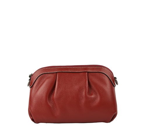 Poseta casual, dama, ADA SHOES, 6688, rosu, piele naturala