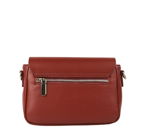 Poseta casual, dama, ADA SHOES, 79016, rosu, piele naturala