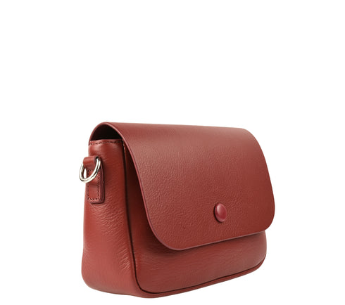 Poseta casual, dama, ADA SHOES, 79016, rosu, piele naturala