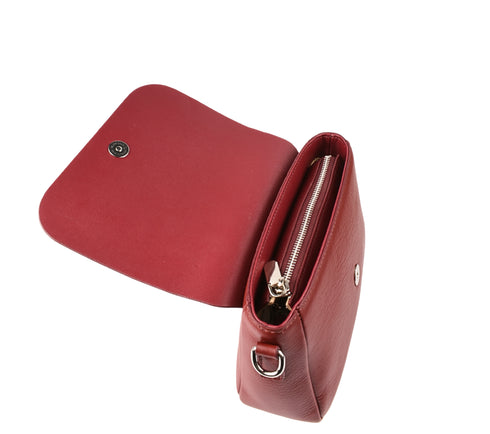 Poseta casual, dama, ADA SHOES, 79016, rosu, piele naturala