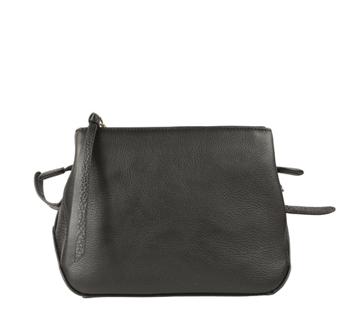 Poseta casual, dama, ADA SHOES, 79022, negru, piele naturala