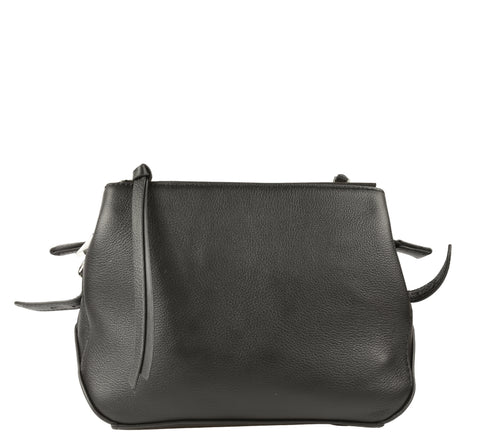 Poseta casual, dama, ADA SHOES, 79022, negru, piele naturala