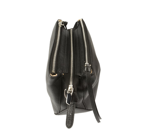 Poseta casual, dama, ADA SHOES, 79022, negru, piele naturala