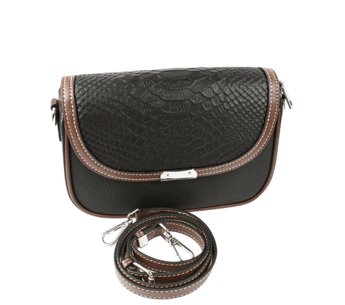 Poseta casual, dama, ADA SHOES, 9819, negru, piele naturala