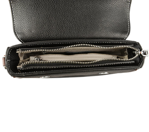 Poseta casual, dama, ADA SHOES, 9819, negru, piele naturala