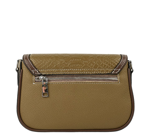 Poseta casual, dama, ADA SHOES, 9819, kaki, piele naturala