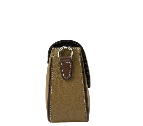 Poseta casual, dama, ADA SHOES, 9819, kaki, piele naturala