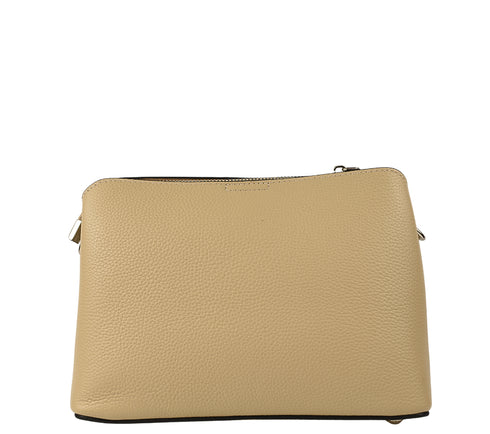 Poseta casual, dama, ADA SHOES, A073, bej, piele naturala