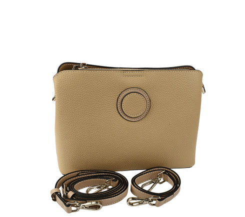 Poseta casual, dama, ADA SHOES, A073, bej, piele naturala