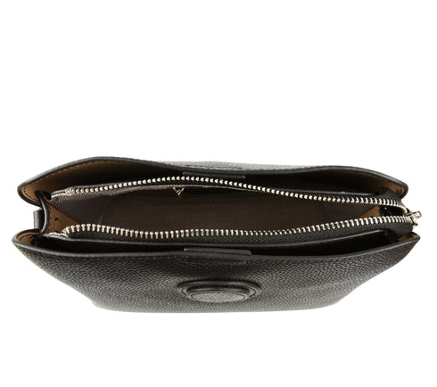 Poseta casual, dama, ADA SHOES, A073, negru, piele naturala