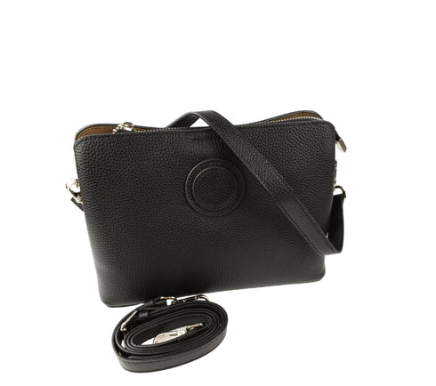 Poseta casual, dama, ADA SHOES, A073, negru, piele naturala