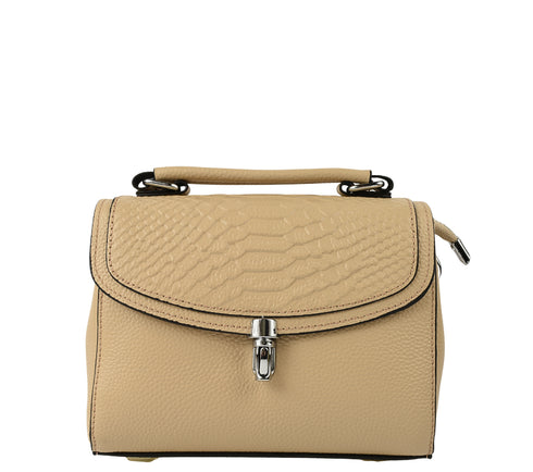 Poseta casual, dama, ADA SHOES, A718, bej, piele naturala