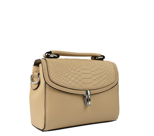 Poseta casual, dama, ADA SHOES, A718, bej, piele naturala