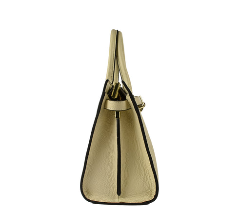 Poseta casual, dama, ADA SHOES, 6789, crem, piele naturala