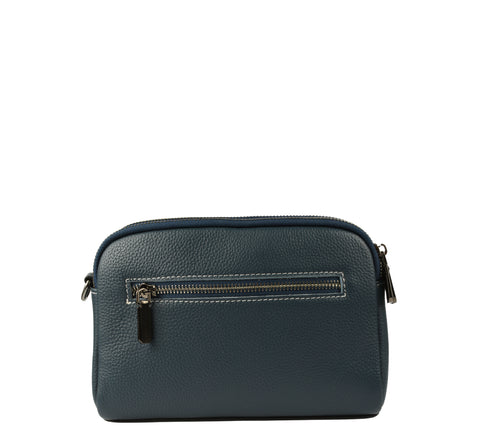 Poseta casual, dama, ADA SHOES, 1234, bleumarin, piele naturala