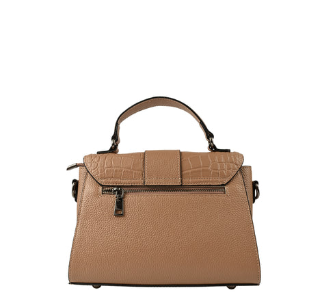 Poseta casual, dama, ADA SHOES, 5678, taupe, piele naturala