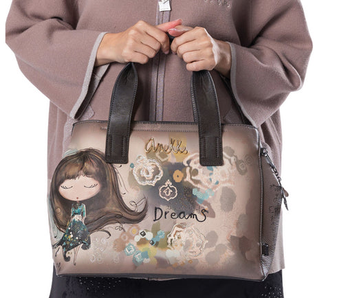 Poseta casual, dama, ANEKKE 41701-343, maro, piele ecologica