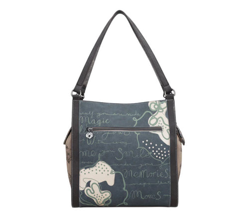 Poseta casual, dama, ANEKKE 41702-204, gri, piele ecologica